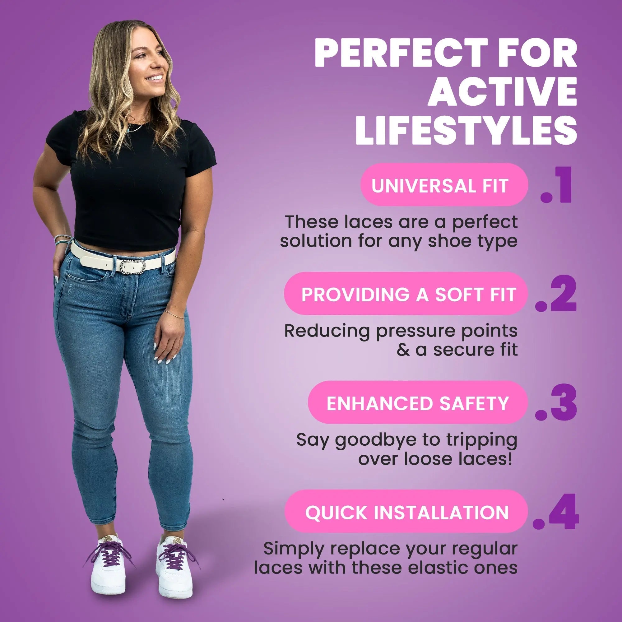 Soft Cloud White Elastic Shoelaces - Puppy's Aesthetics