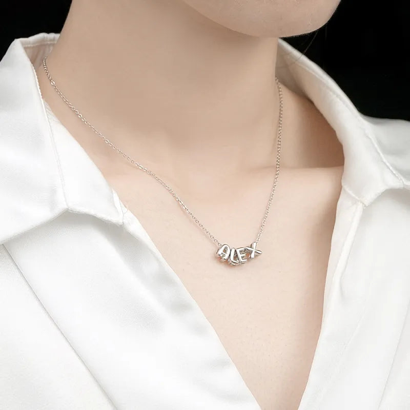 Bubble Love 3D Name Necklace