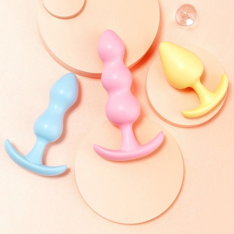 3pc/Set Colorful Soft Silicone Anal Plugs Puppy's Aesthetics