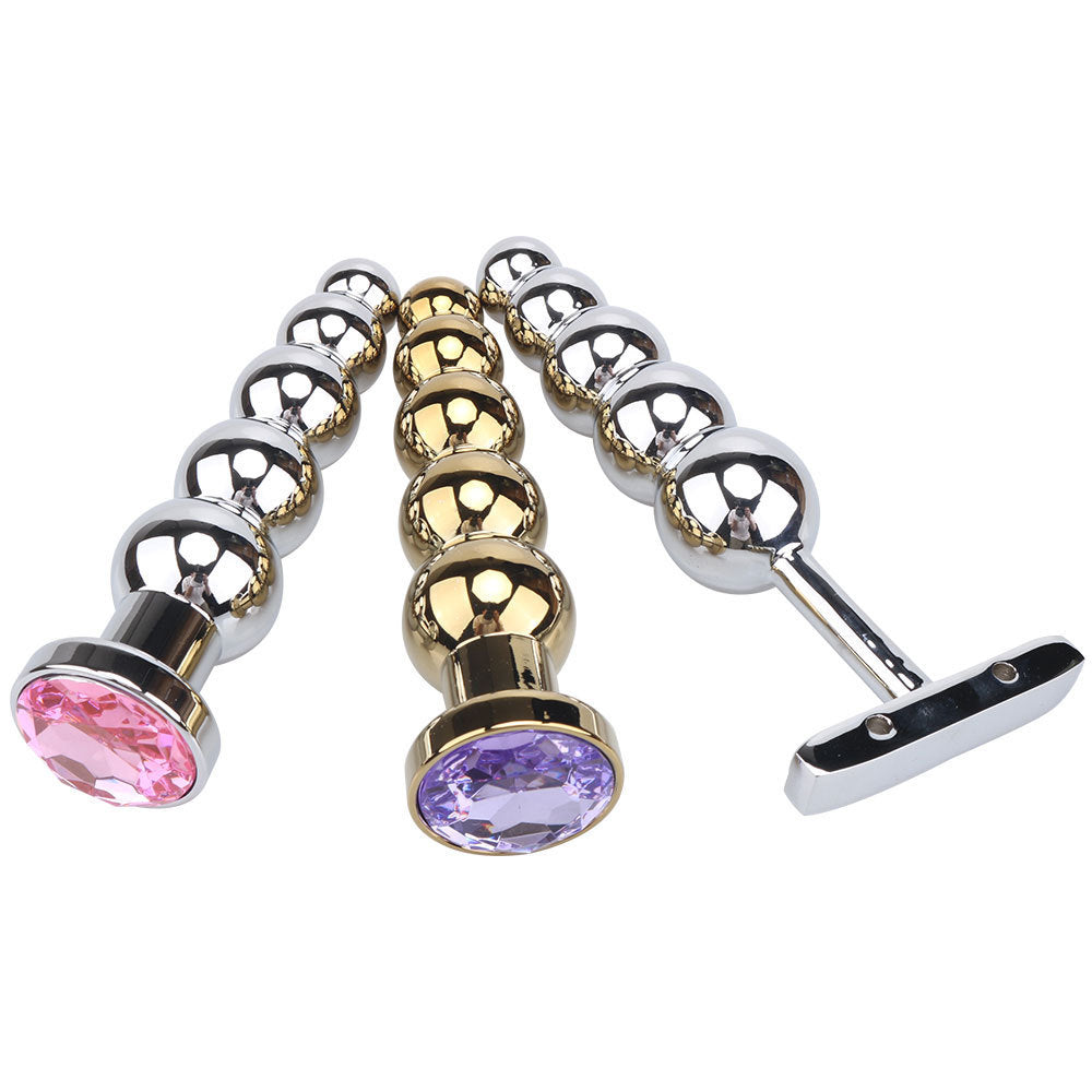 Luxe Glide Anal Bead Plug – Smooth Metal Pleasure Toy