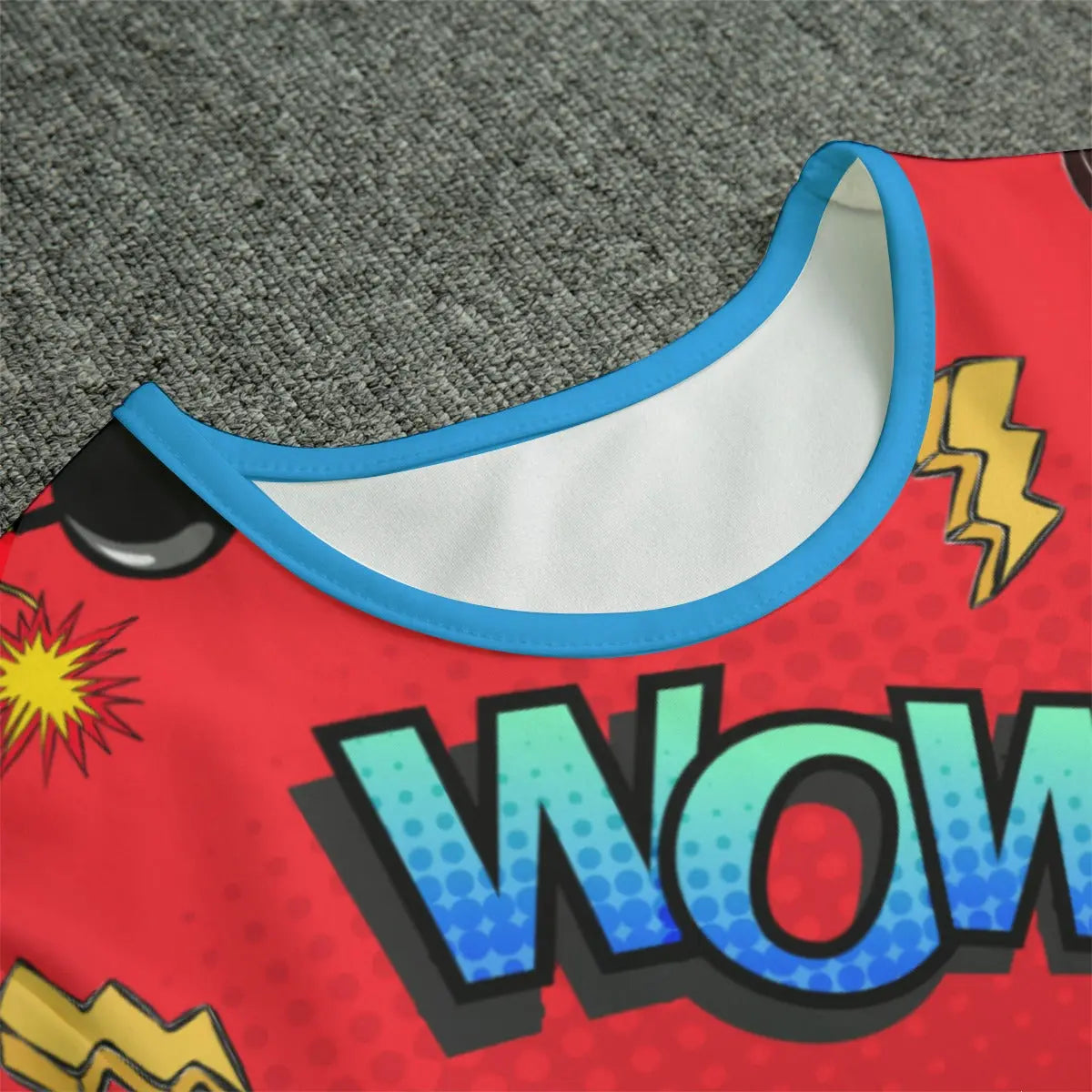 'WOW!' Comic Adult Unisex Onesie - Image #3