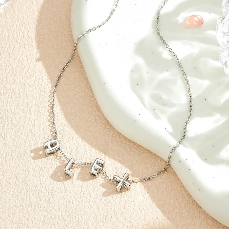 Bubble Love 3D Name Necklace