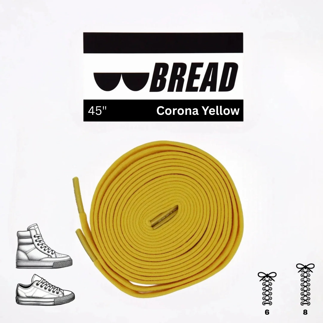 Bright Corona Yellow Elastic Shoelaces - Puppy's Aesthetics
