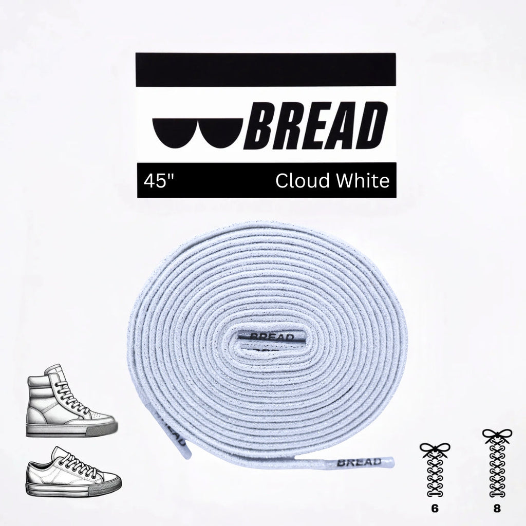 Soft Cloud White Elastic Shoelaces - Puppy's Aesthetics