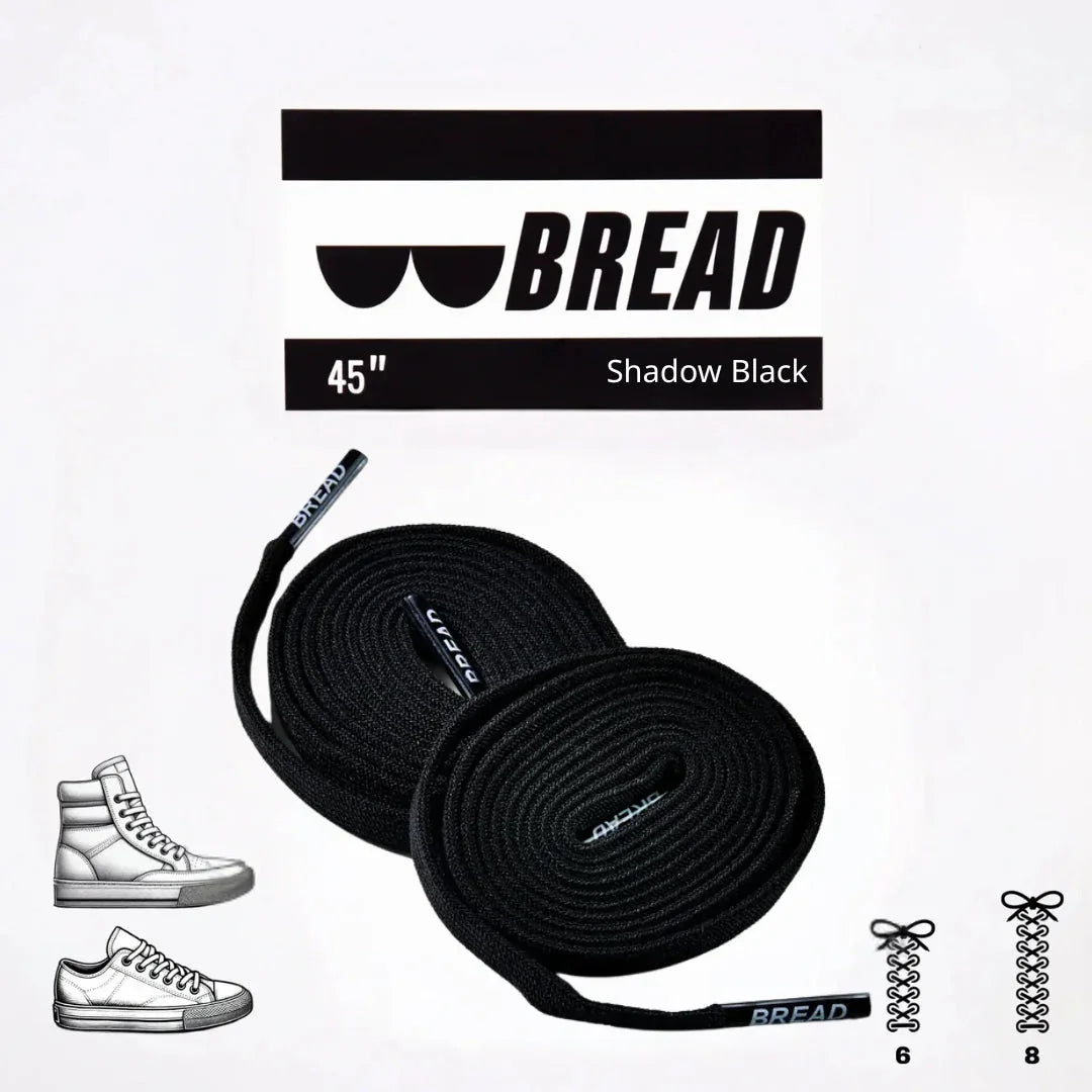 Dark Shadow Black Elastic Shoelaces - Puppy's Aesthetics