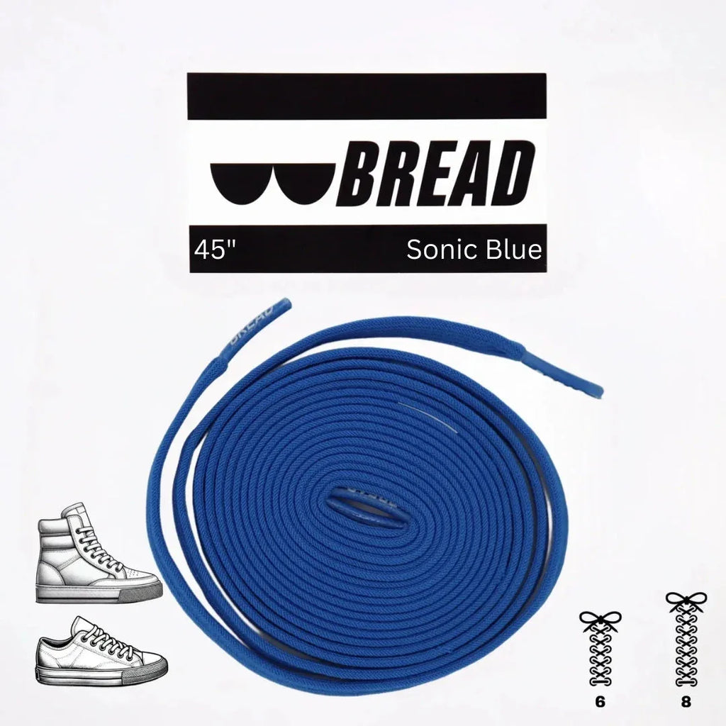 Bold Sonic Blue Elastic Shoelaces - Puppy's Aesthetics
