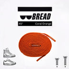 Bold Coral Orange Elastic Shoelaces - Puppy's Aesthetics
