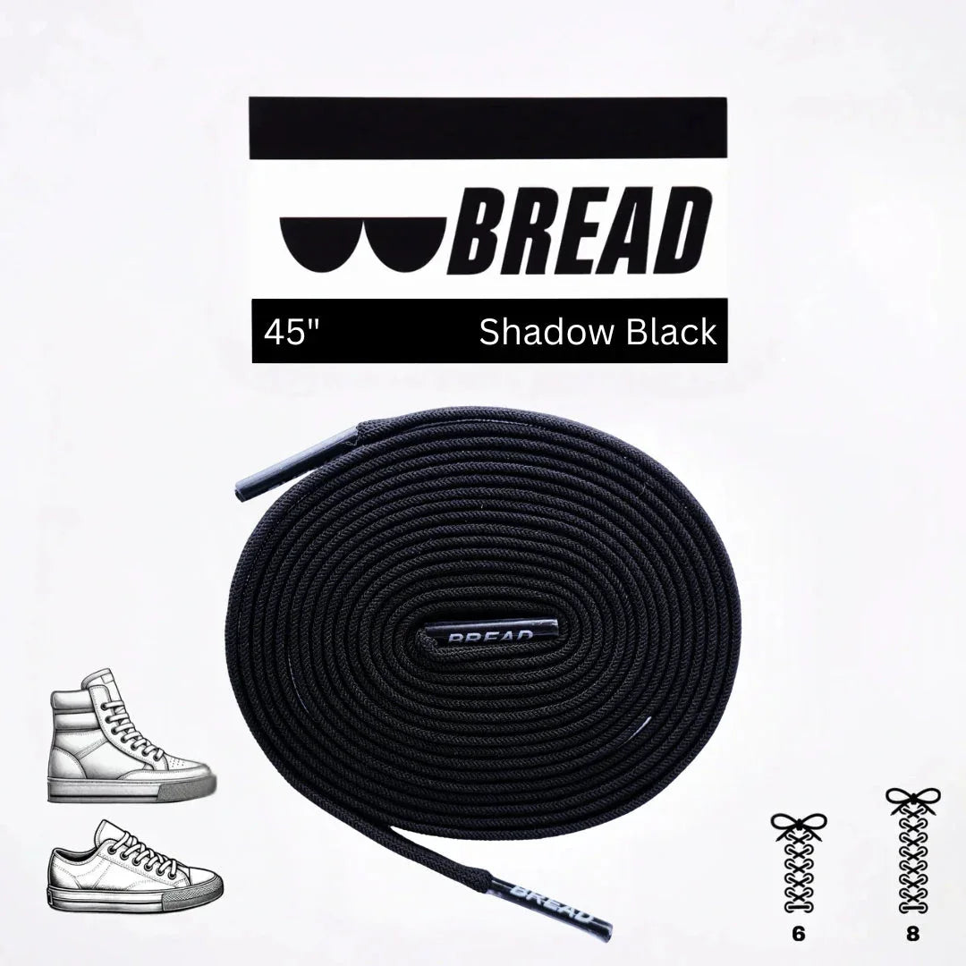 Dark Shadow Black Elastic Shoelaces - Puppy's Aesthetics