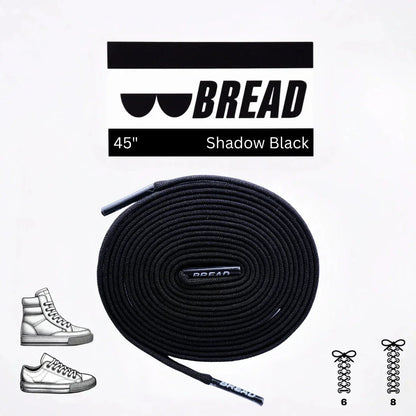Dark Shadow Black Elastic Shoelaces - Puppy's Aesthetics