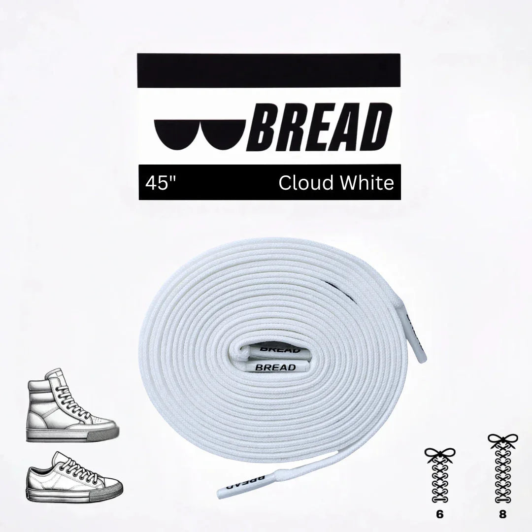 Soft Cloud White Elastic Shoelaces - Puppy's Aesthetics