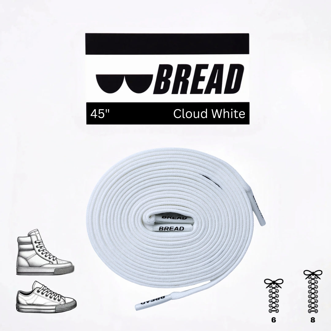 Soft Cloud White Elastic Shoelaces - Puppy's Aesthetics
