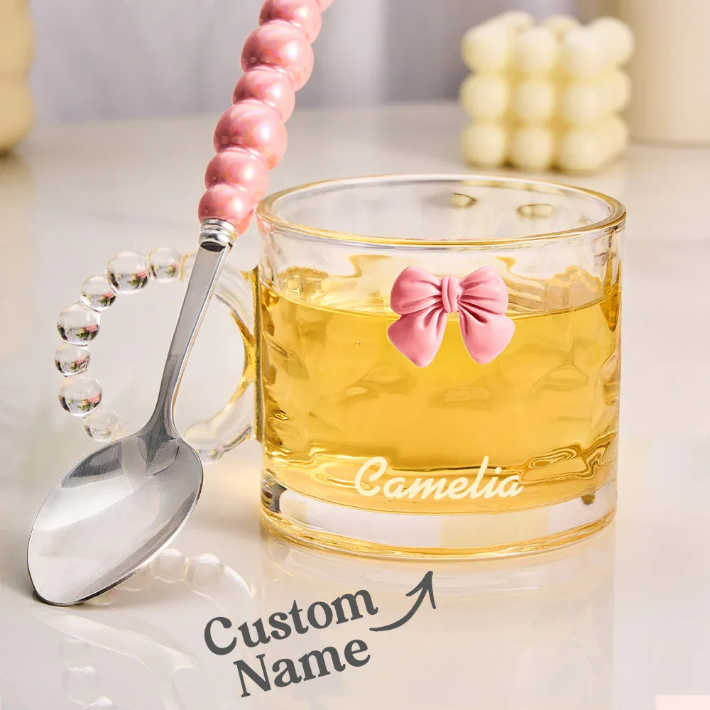 Personalized Coquette Bow Cup - Puppy's Aesthetics
