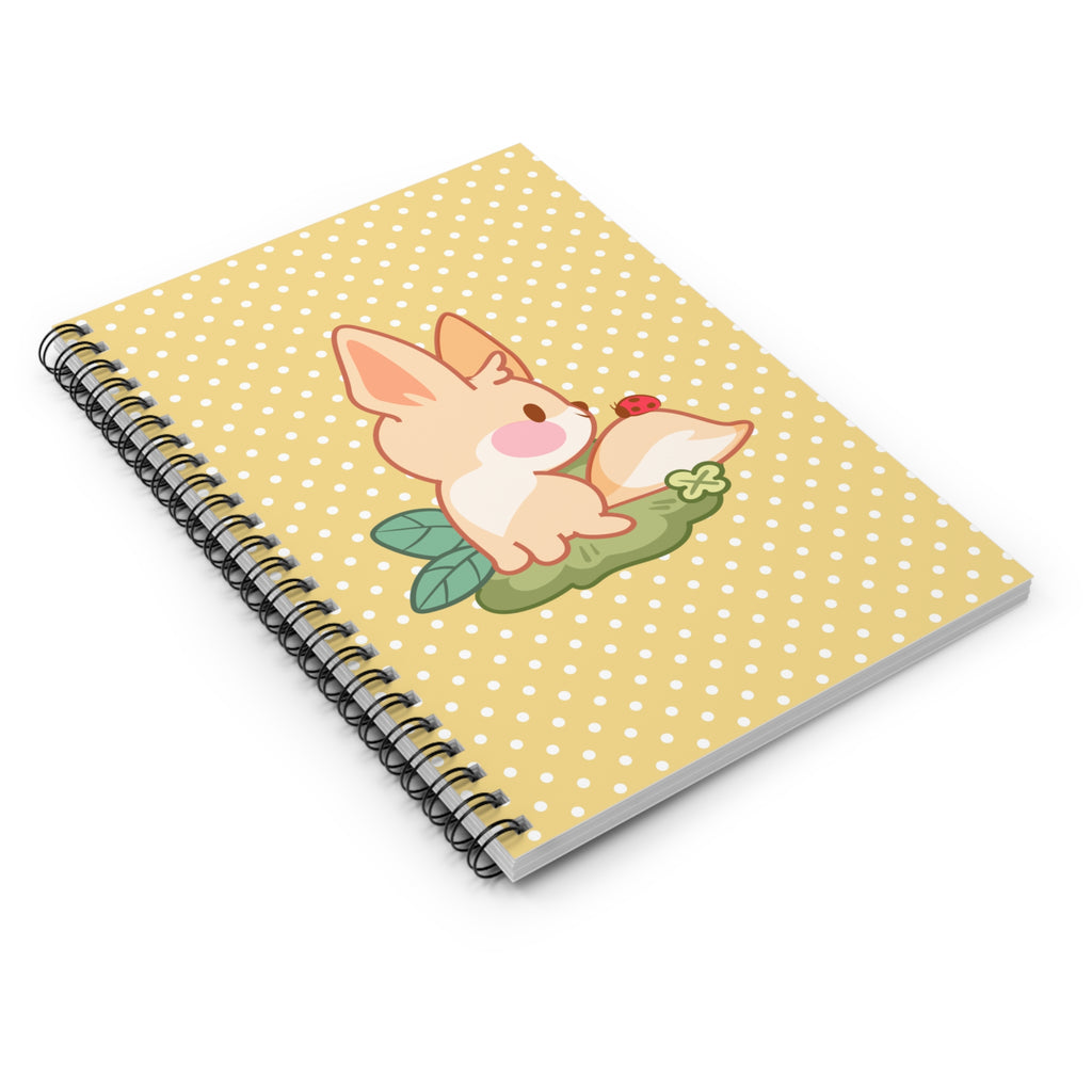 Kawaii Fennec & Ladybug Ruled Journal