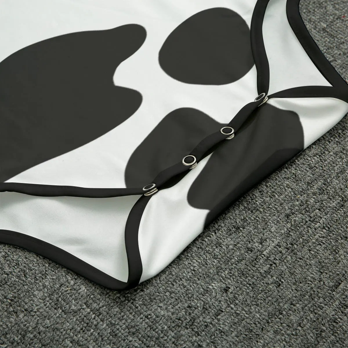 Black & White Moo Moo Adult Unisex Onesie - Image #2