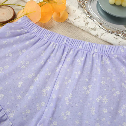 Lilac Floral Pajama Set - Puppy's Aesthetics