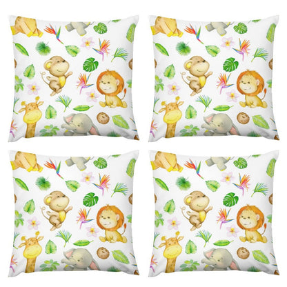 Safari Plush Pillowcase Set (4)