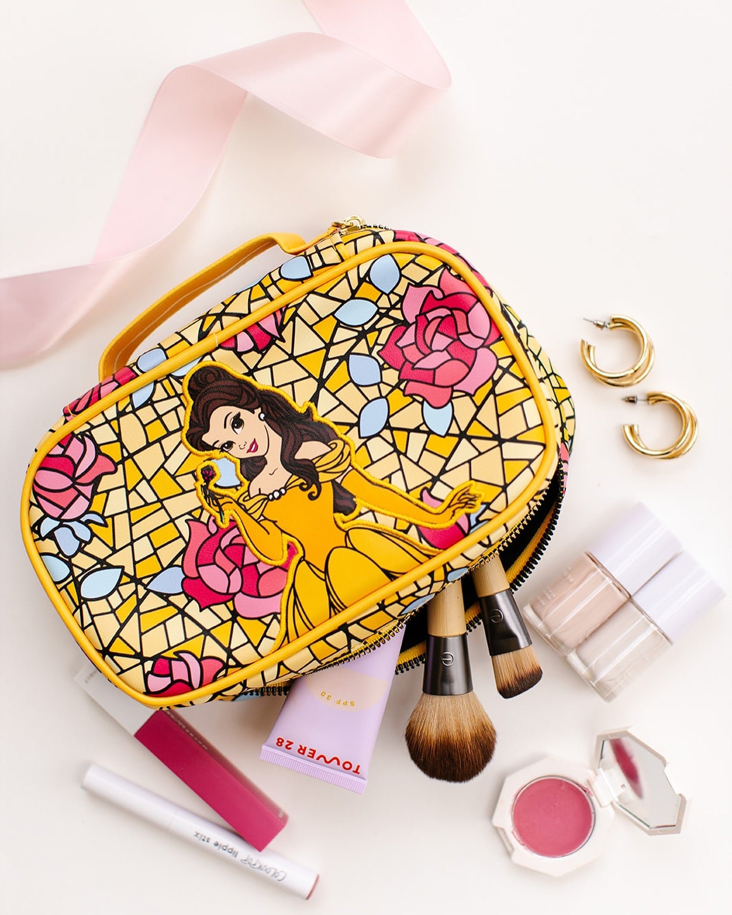 Belle Vegan Leather Travel Cosmetic Bag