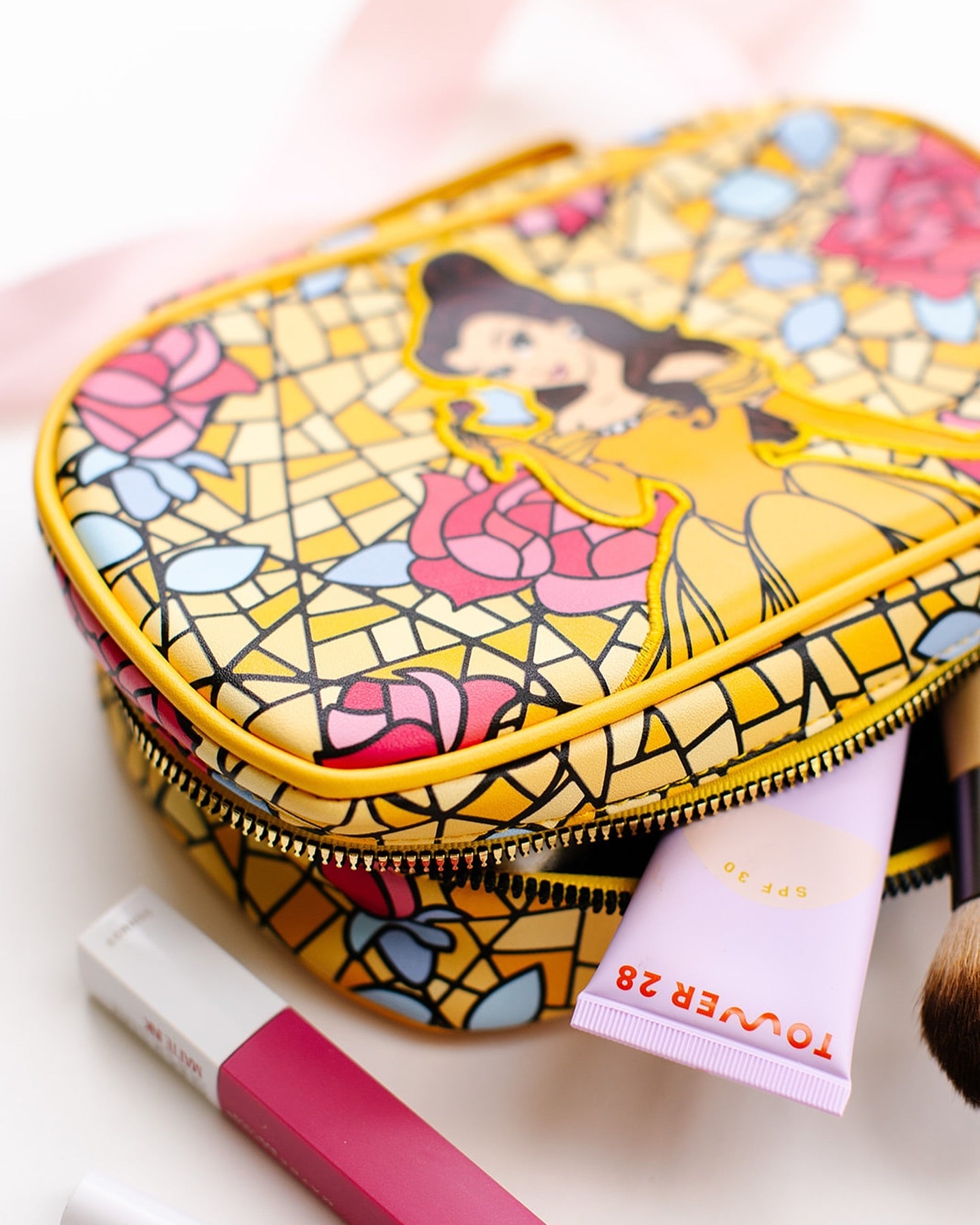 Belle Vegan Leather Travel Cosmetic Bag