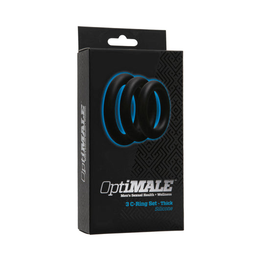 OptiMALE - 3 C-Ring Set - Thick Black
