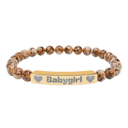 Babygirl Natural Stone Bracelet (Colors) - Puppy's Aesthetics