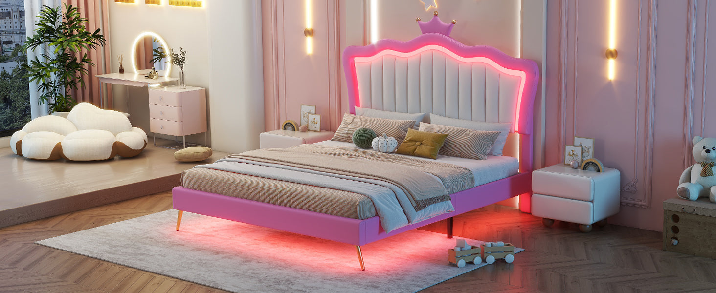 Princess Crown LED Bed