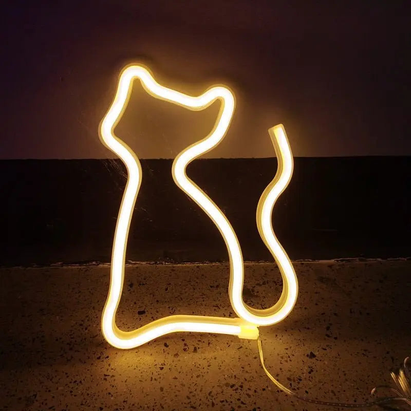 LED Cat Neon Sign cat Warm