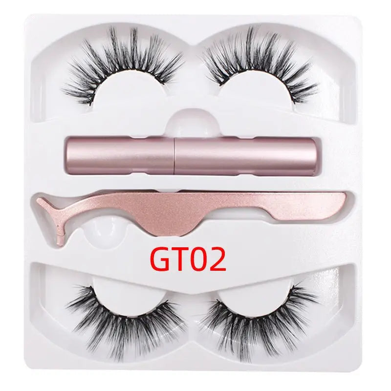 Magnetic Liquid Eyeliner & Eyelashes Set Pink Gt02 style
