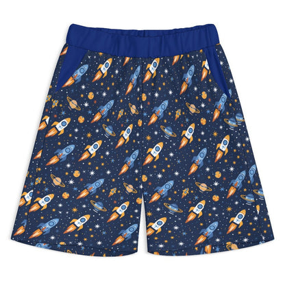 Cosmic Rocket Polo Shorties Set
