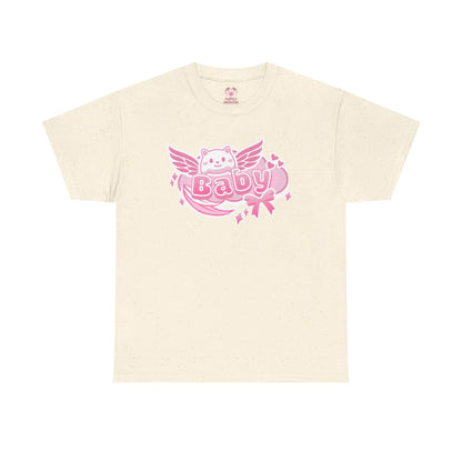 Soft Baby Pink Wings Play Tee - Puppy's Aesthetics