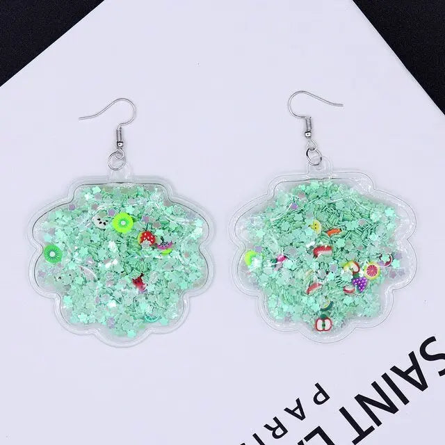 Kawaii Transparent Dangle Drop Earrings (Colors) 22
