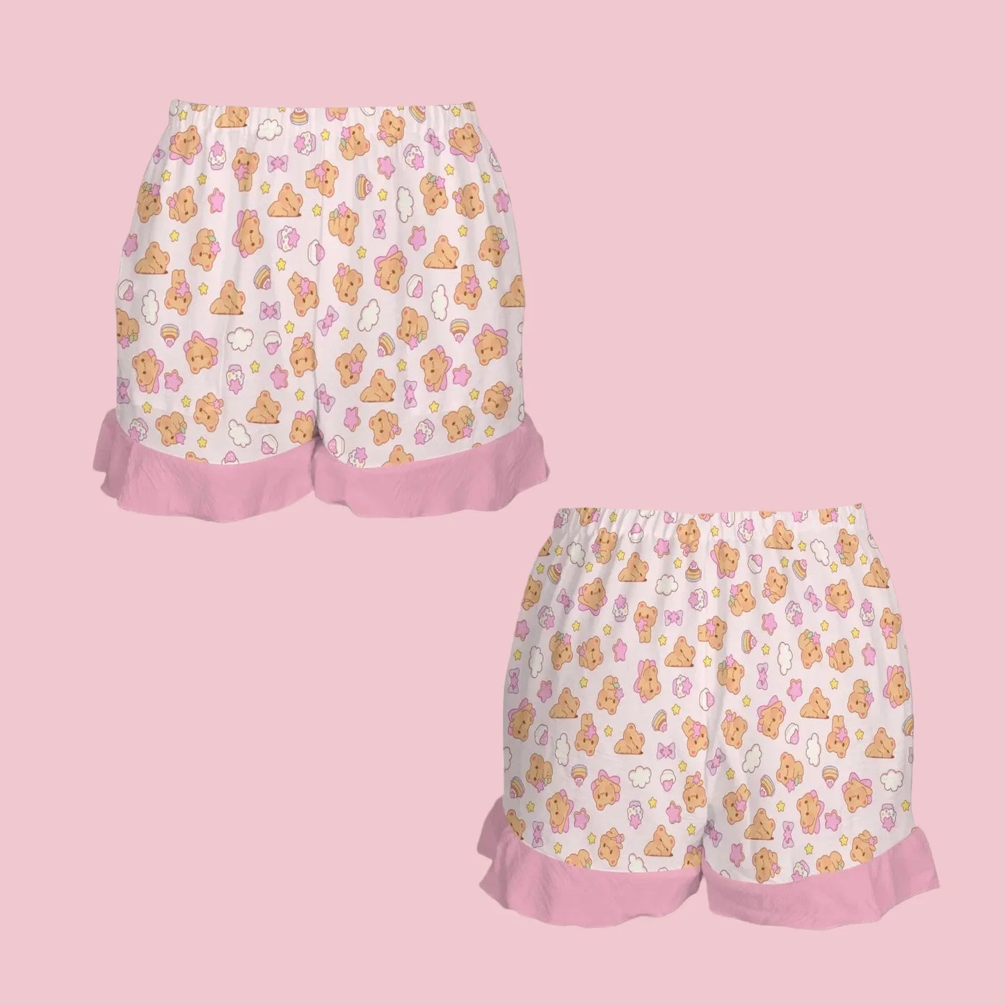 Bearly Adorable Ruffle Shorts - Puppy's Aesthetics