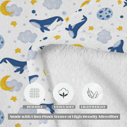 Dreamy Whale Fleece Blanket - Puppy's Aesthetics