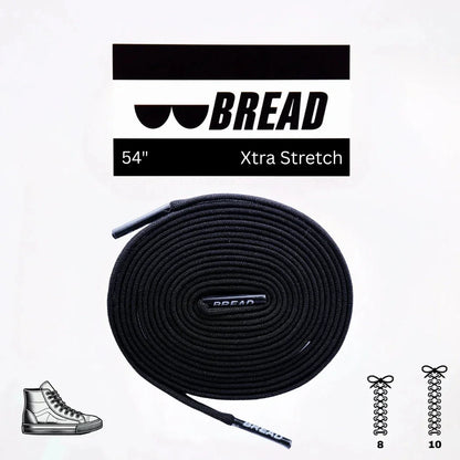 Dark Shadow Black Elastic Shoelaces - Puppy's Aesthetics