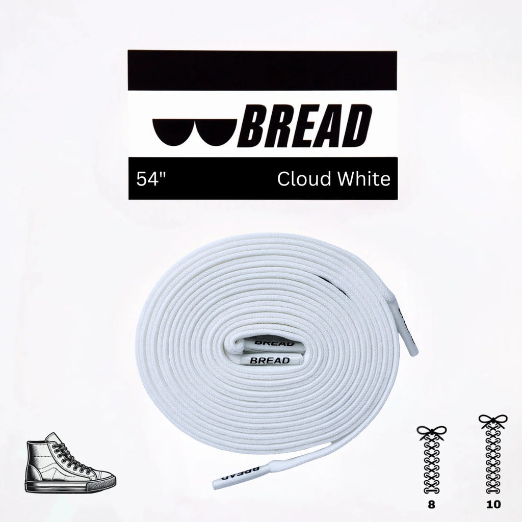 Soft Cloud White Elastic Shoelaces - Puppy's Aesthetics