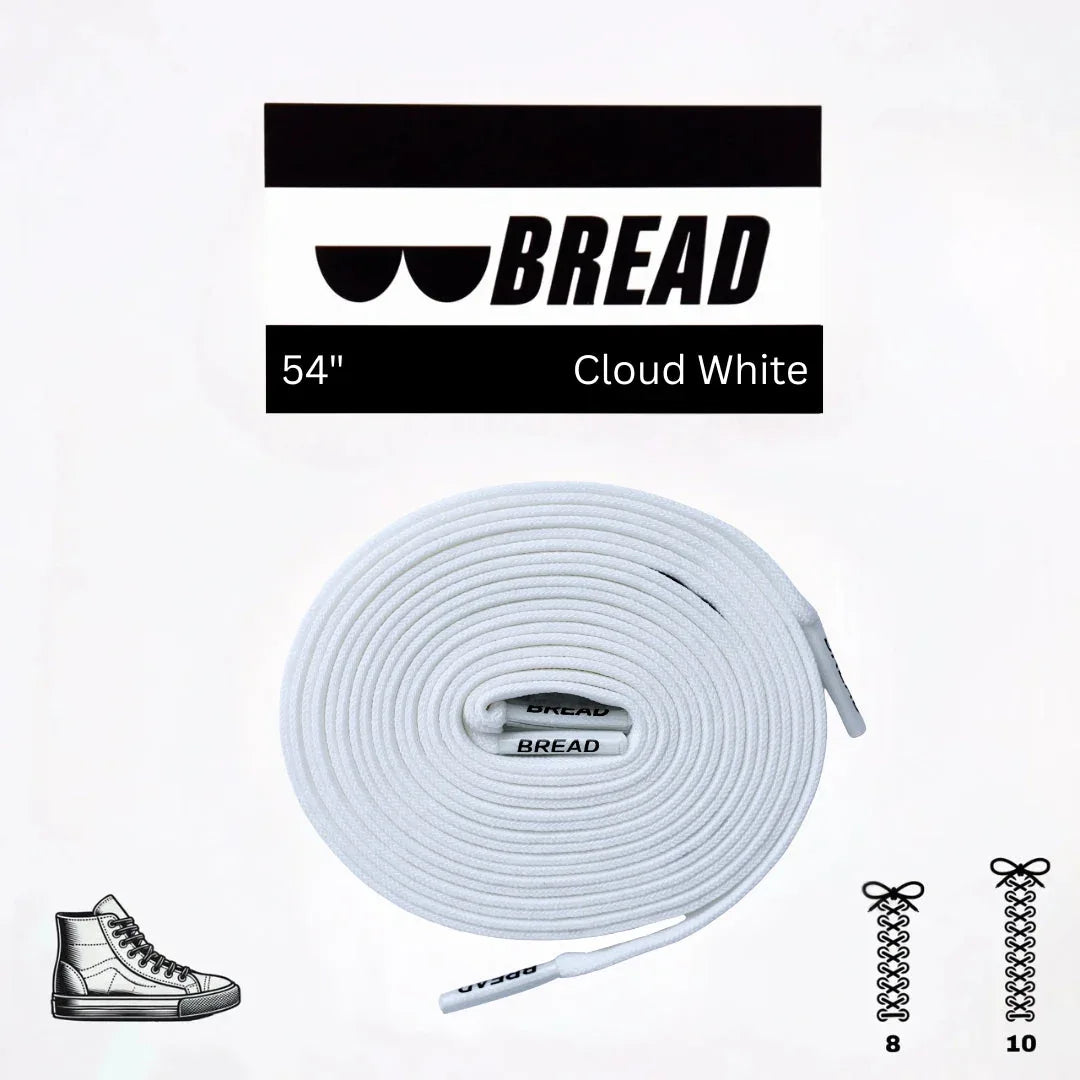 Soft Cloud White Elastic Shoelaces - Puppy's Aesthetics