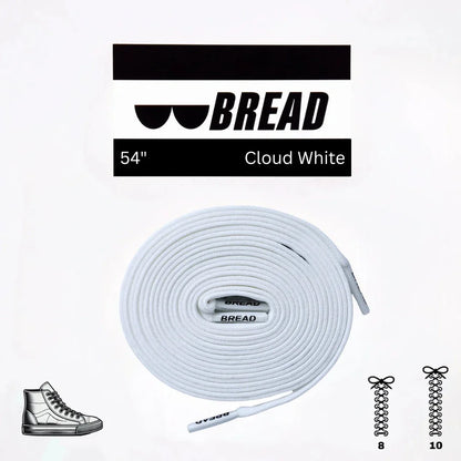 Soft Cloud White Elastic Shoelaces - Puppy's Aesthetics