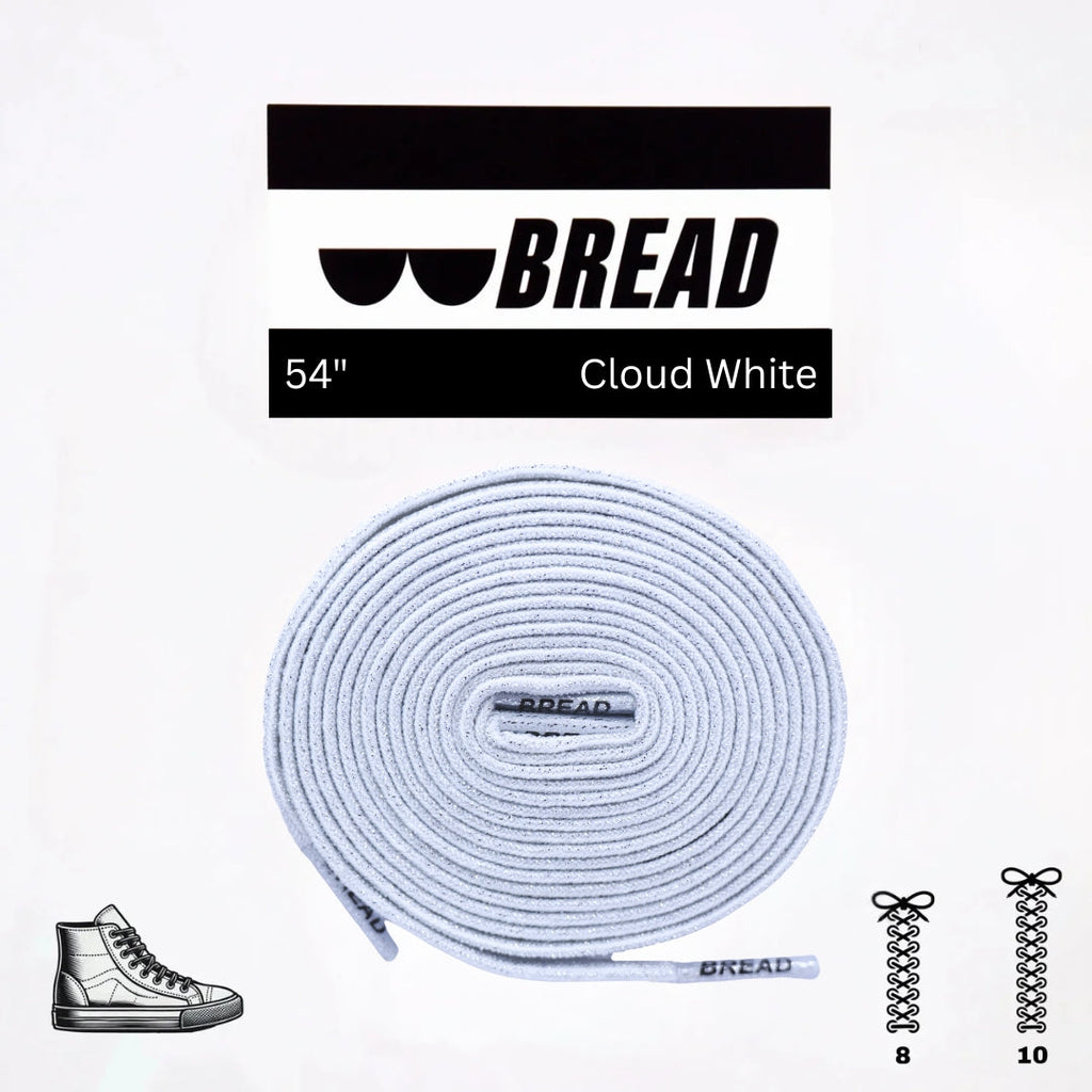 Soft Cloud White Elastic Shoelaces - Puppy's Aesthetics