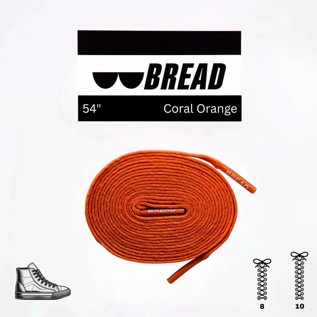 Bold Coral Orange Elastic Shoelaces - Puppy's Aesthetics