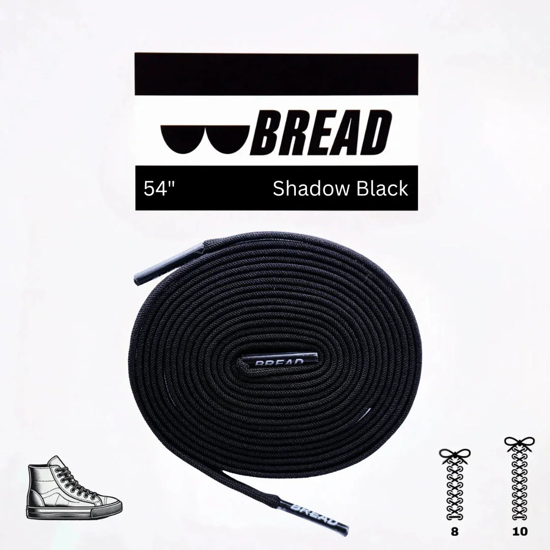 Dark Shadow Black Elastic Shoelaces - Puppy's Aesthetics