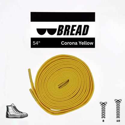 Bright Corona Yellow Elastic Shoelaces - Puppy's Aesthetics