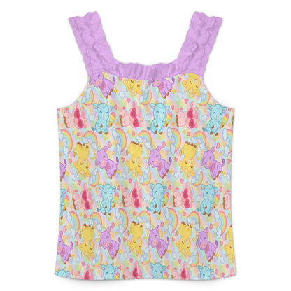 Rainbow Moobaby Ruffle Pajama Set
