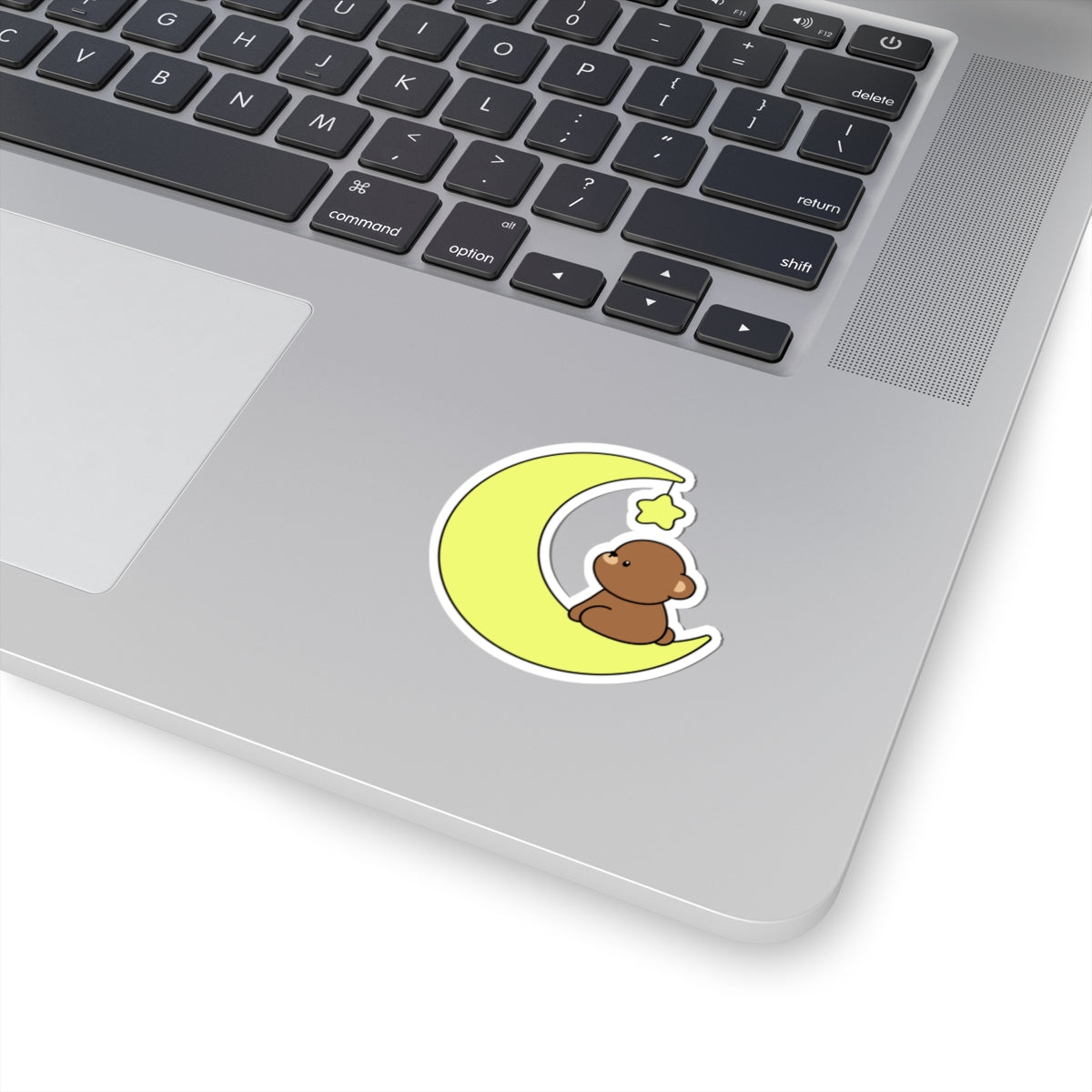 Cute Bear on Moon Kiss-Cut Sticker - Puppy's Aesthetics
