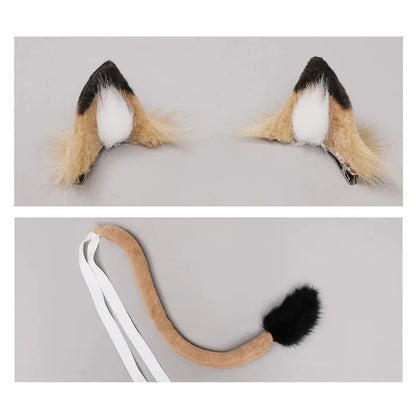 Plush Lion Ears Tail Set