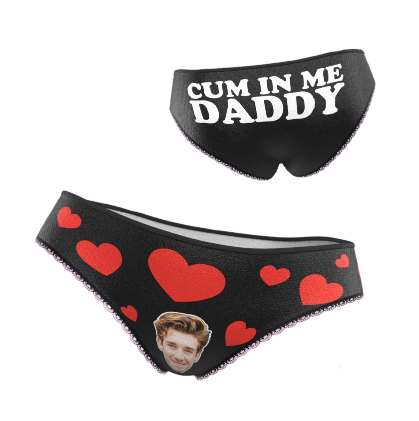 Personalized Face Cum In Me Panties - Puppy's Aesthetics