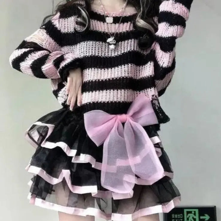 Pastel Goth Sweater (Skirt Seperate)
