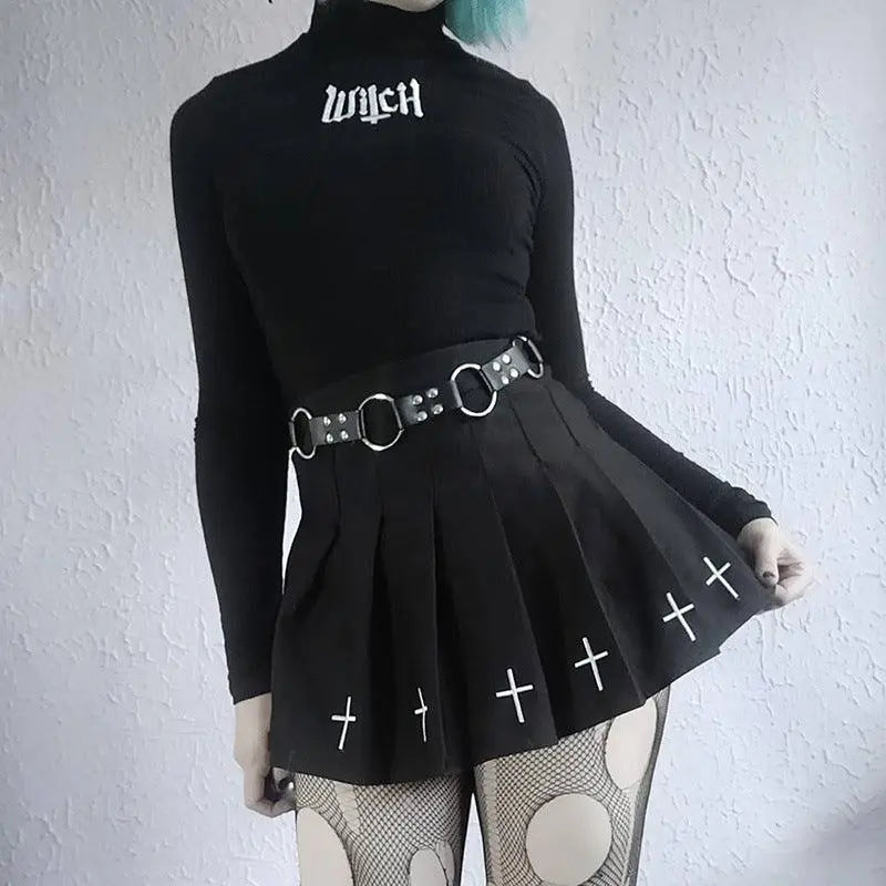Sexy Cross Gothic Skirt (Colors)