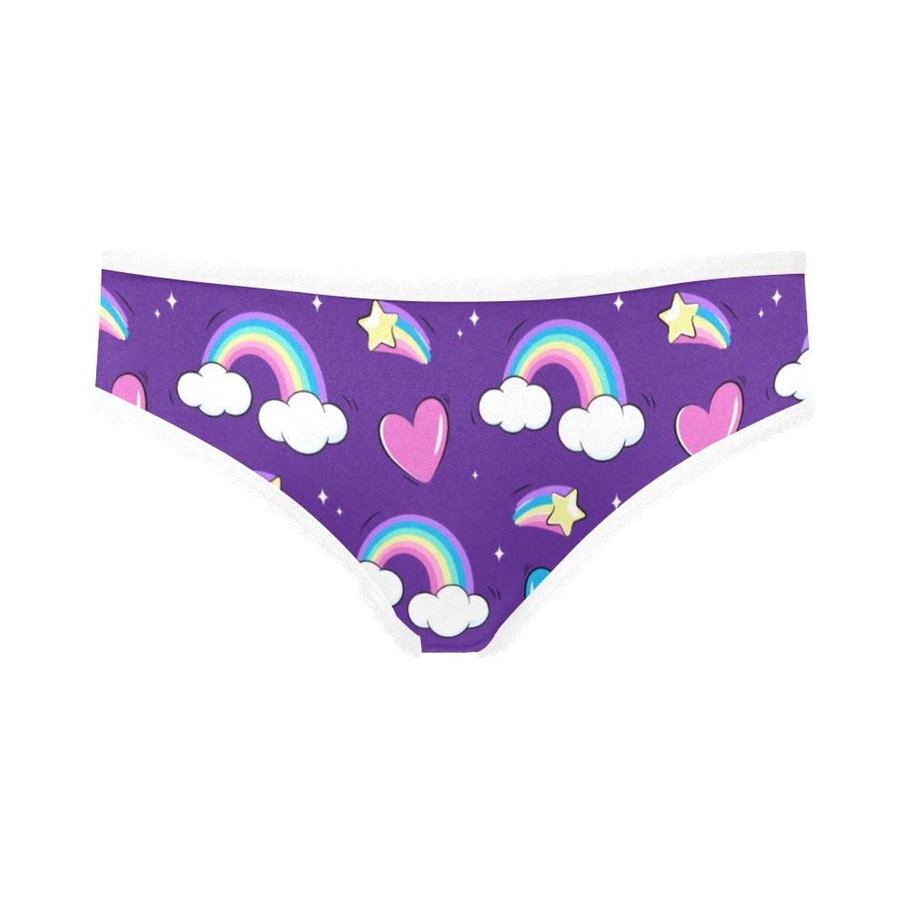 Purple Rainbow Briefs Panties