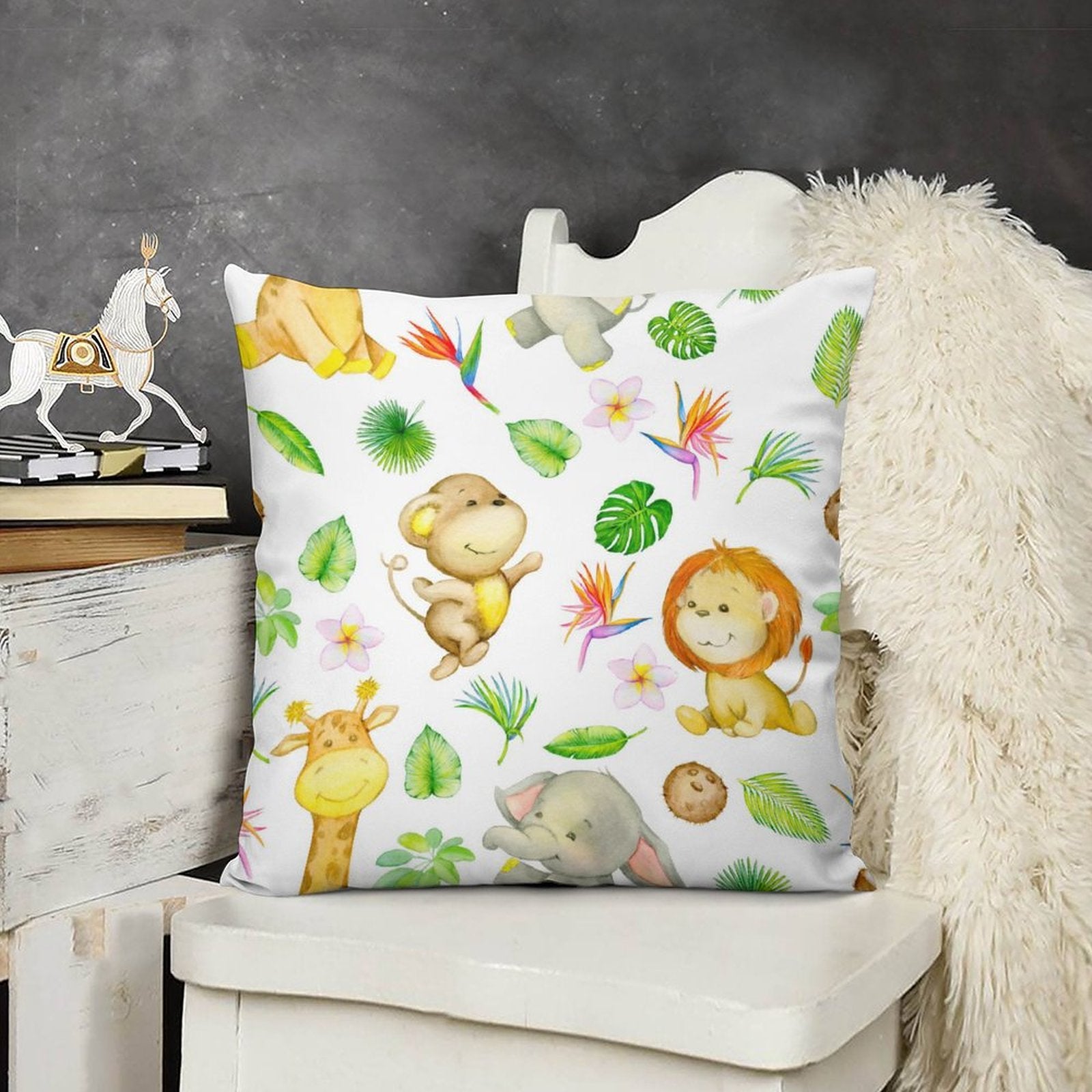Safari Plush Pillowcase Set (4)
