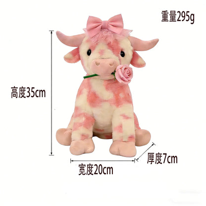 Valentine Sweetheart Pink Cow Plush - Puppy's Aesthetics