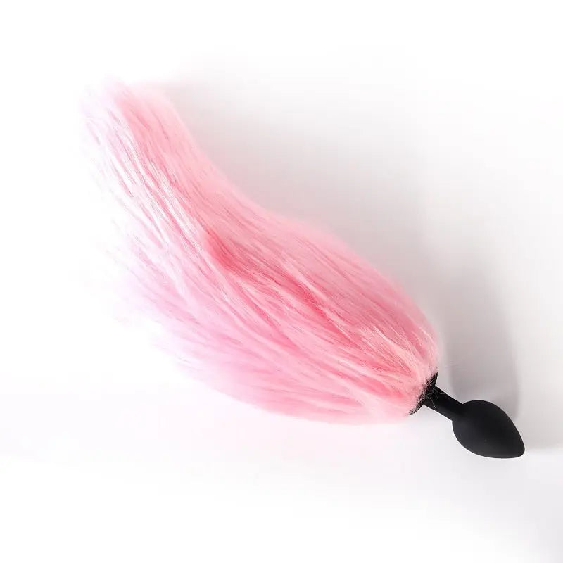 Luminous Fox Tail Anal Tail Silicone Short Pink